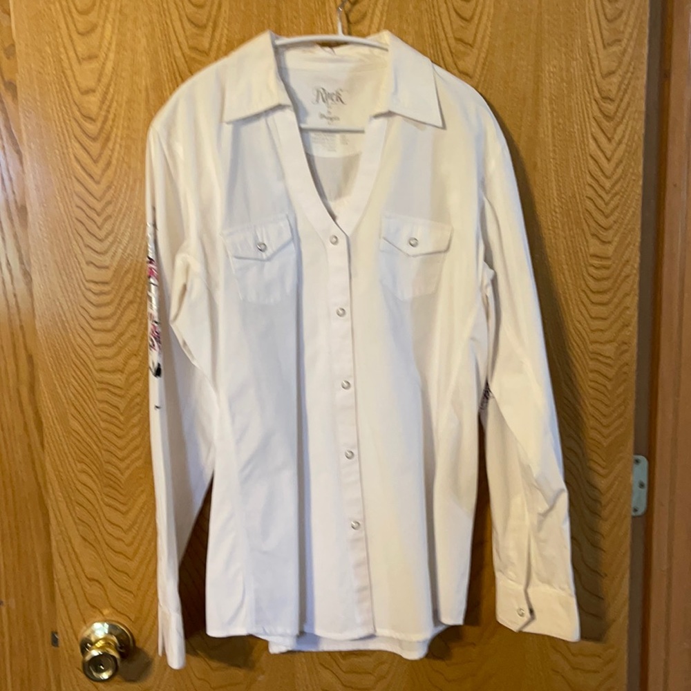Rock 47 by Wrangler ladies western shirt size L